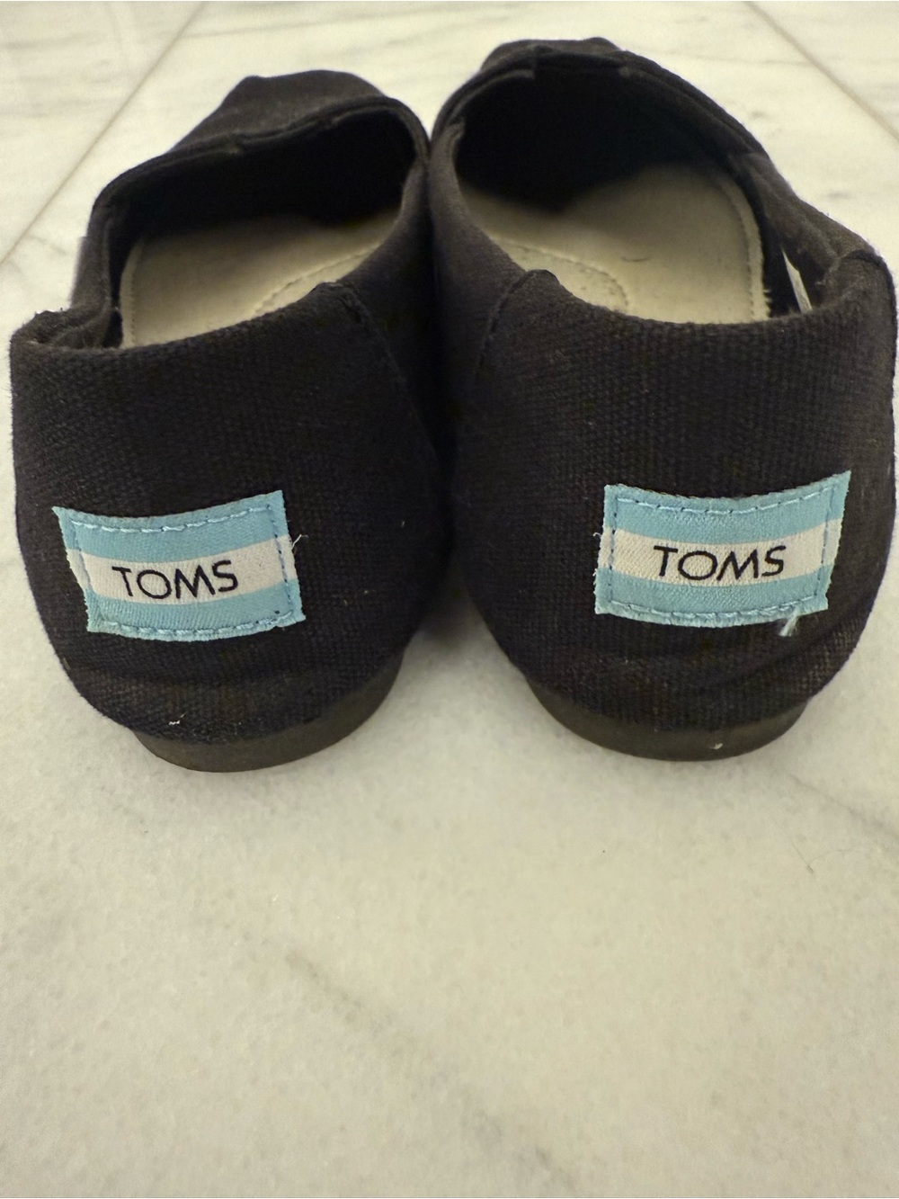 TOMS Women's Alpargata Canvas Slip-On Flats BLACK SIZE 7.5 - Picture 2 of 6